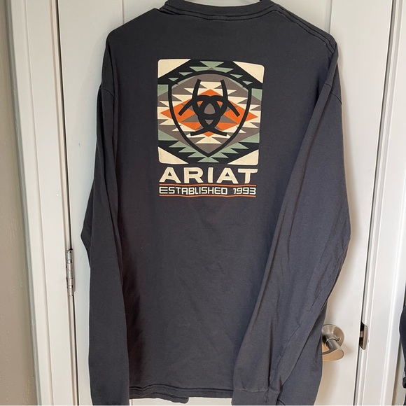 Ariat Men's Black‎ Long Sleeve Shirt Buckle Western XXL - Picture 1 of 3